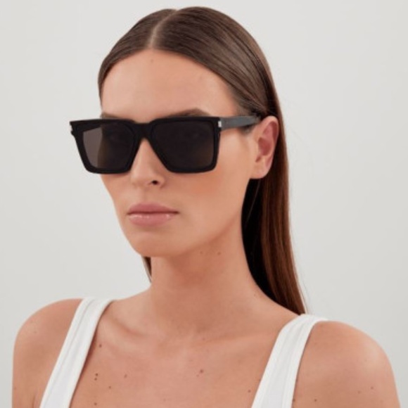 NEW SL610 001 SAINT LAURENT BLACK SQUARE SL 610 001 UNISEX SUNGLASSES - Picture 1 of 10